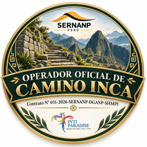 Sello de Inti Paradise como operador official de Camino Inca